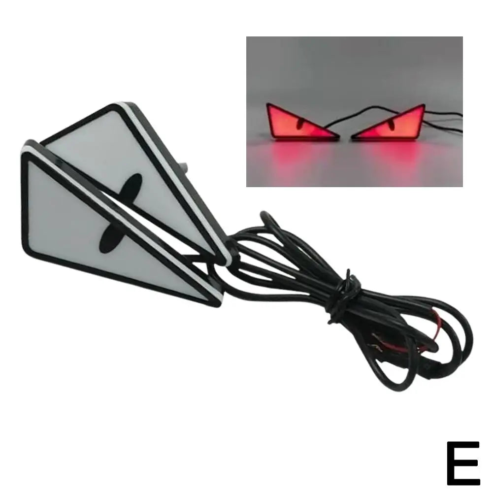 Universal Motorcycle LED Devil's Eyes Lights - Demon Eyes Mini Projector Headlight Lens Lamp for Car and Motorcycle Decoration
