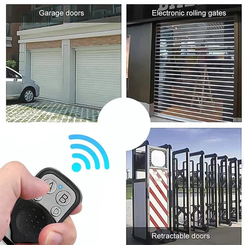 Universal 4 Button Garage Door Opener Remote 433MHz Clone Fixed Learning Rolling Code Duplicator