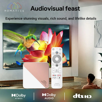 HOMATICS Box R 4K Plus TV Box - Android TV 12, Amlogic S905X4, 4GB/32GB, Netflix, DTS, Dolby Audio, WiFi6, BT5.0