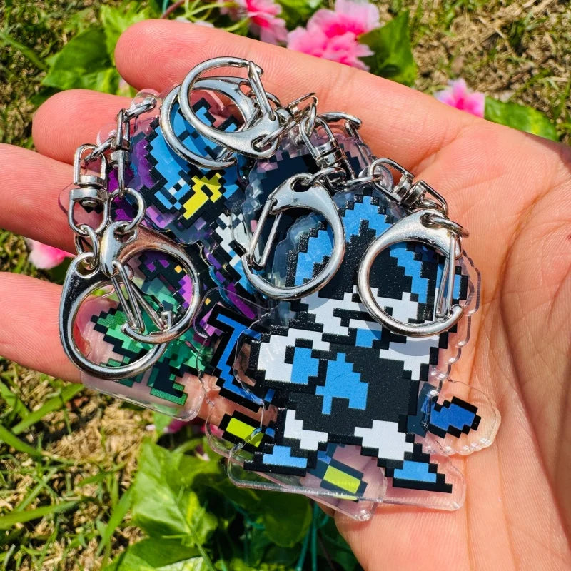 Deltarune Kris, Susie & Ralsei Keychain - Game Character Pendant, Cosplay Accessory & Anime Fan Gift