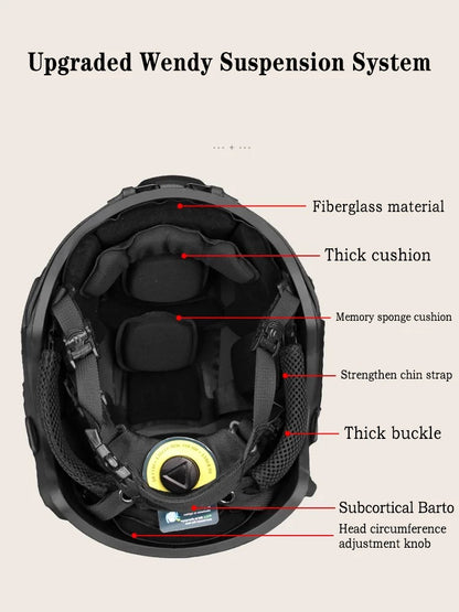 FAST Tactical Helmet – Kevlar High-Quality Outdoor Hunting Helmet with Wendy Floating Pad