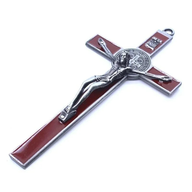 Jesus Crucifix Cross Wall Decor - Antique-Style Church and Chapel Display