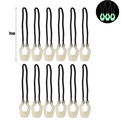 6/12PCS Zipper Pullers — Convenient Zipper Extensions for Jackets, Backpacks, Tents & Knapsack Accessories