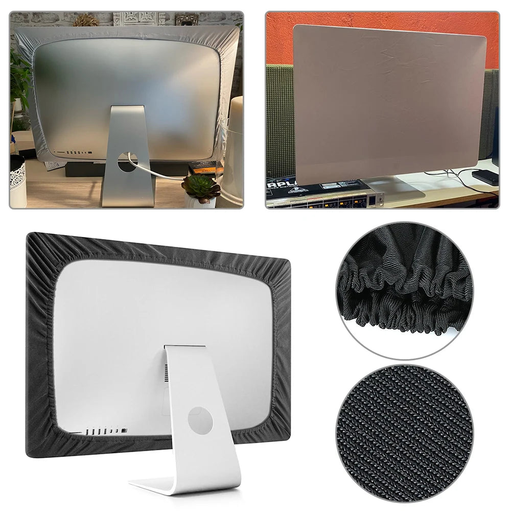 Computer Dust Cover — Flexible Polyester 27-Inch Monitor Protector, Dust-Proof Cover for iMac, MacBook Pro, Air