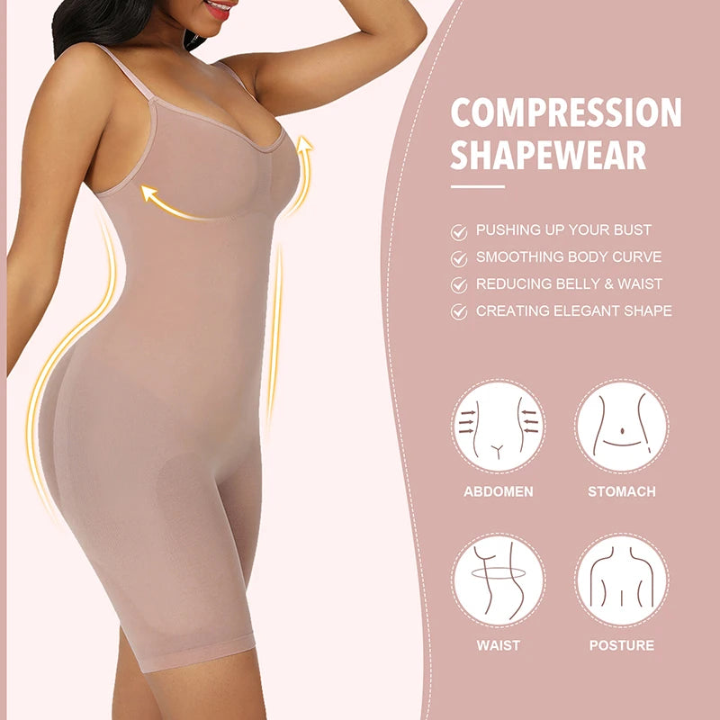 Women’s Seamless Bodysuit – Push-Up Corset Waist Trainer Butt Lifter Shapewear Tummy Control