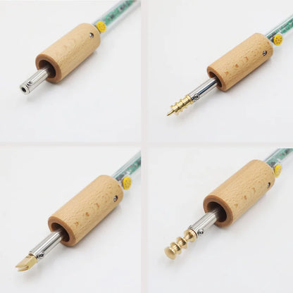 Brass Leather Edge Creaser Set – Soldering Iron Tips & Edging Tools for DIY Leather Craft Polishing & Sealing