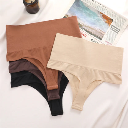 FINETOO High Waist Butt Lifter Thong Panties – Sexy Tummy Control, Belly Shaping Cincher, Slimming Shapewear for Women