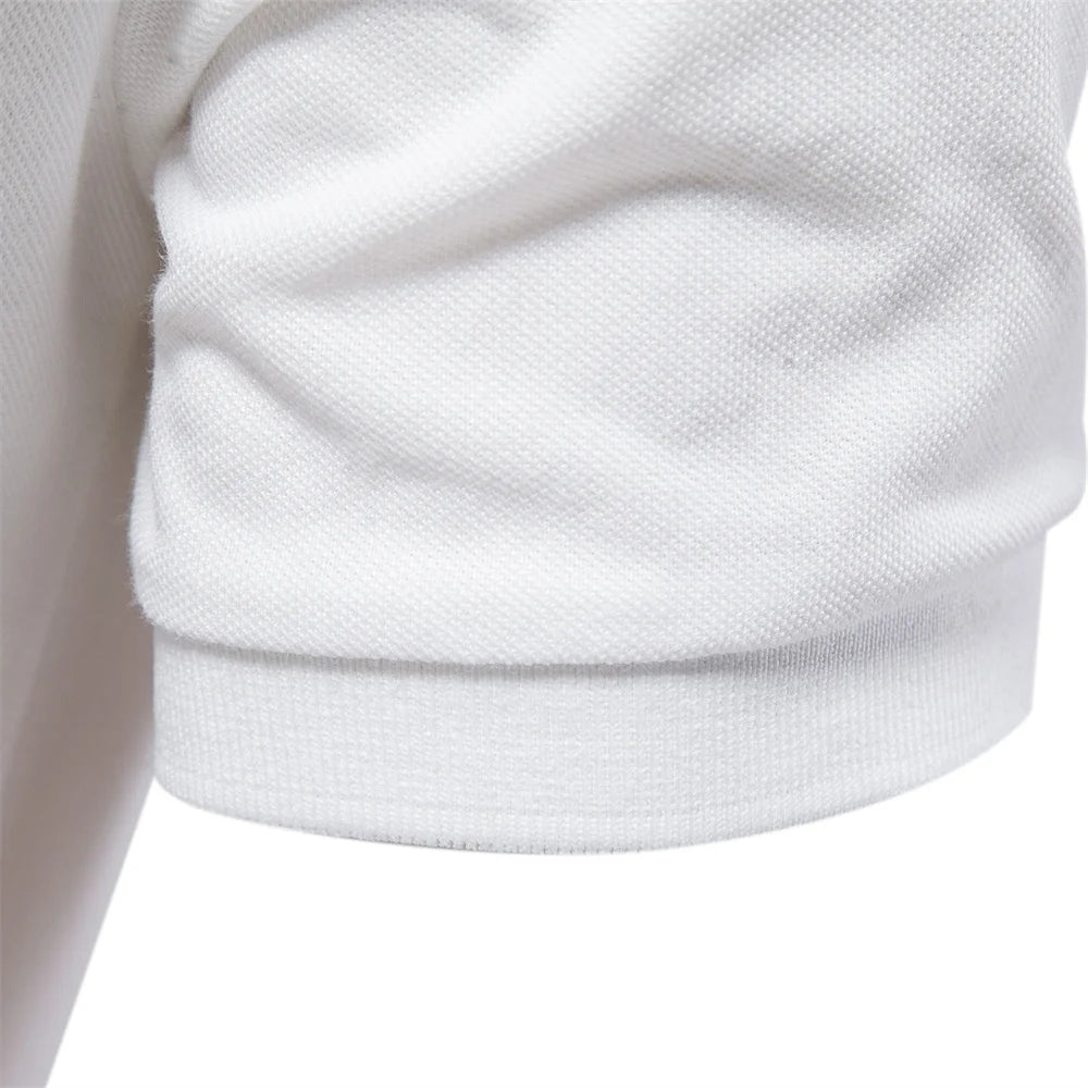 AIOPESON Men's Cotton Polo Shirt - Short Sleeve Solid Color Summer Casual Polo Top