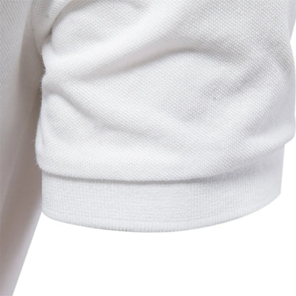 AIOPESON Men's Cotton Polo Shirt - Short Sleeve Solid Color Summer Casual Polo Top