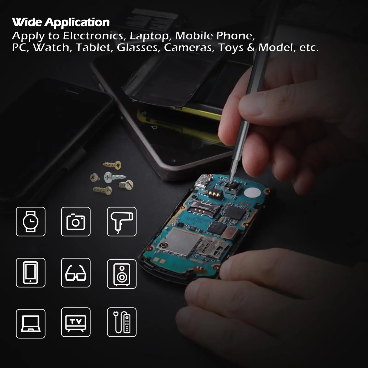 25-in-1 Precision Screwdriver Set – Magnetic Phillips, Torx & Hex Bits for iPhone, PC, Watch, Camera & Glasses