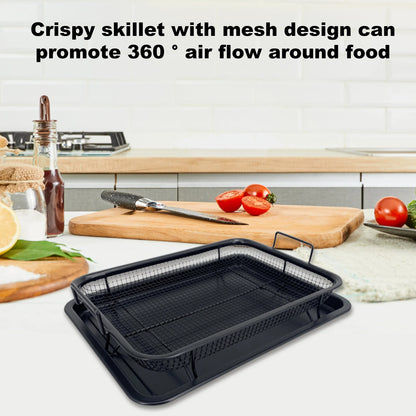 Non-Stick Baking Tray & Frying Pan – Grill Mesh Chips Basket & Baking Dish for Kitchen Use