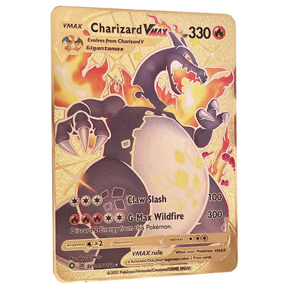 2025 Metal Pokémon Card - Arceus Charizard Mewtwo VMAX GX EX Gold Anime Collectible Card