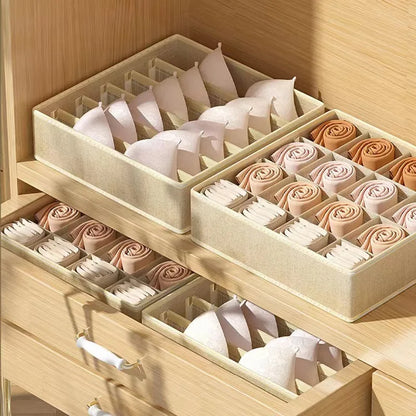 Underwear Organizer Storage Box – Bra, Panties & Socks Foldable Drawer Separator for Bedroom Wardrobe Clothes