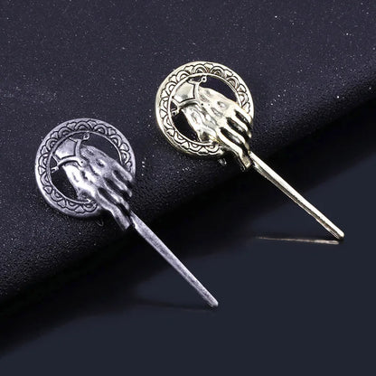 Hand of the King Brooch Badge – Song of Ice & Fire Inspired Vintage Punk Finger Fist Pin Jewelry for Men & Women Cosplay Fan Gift