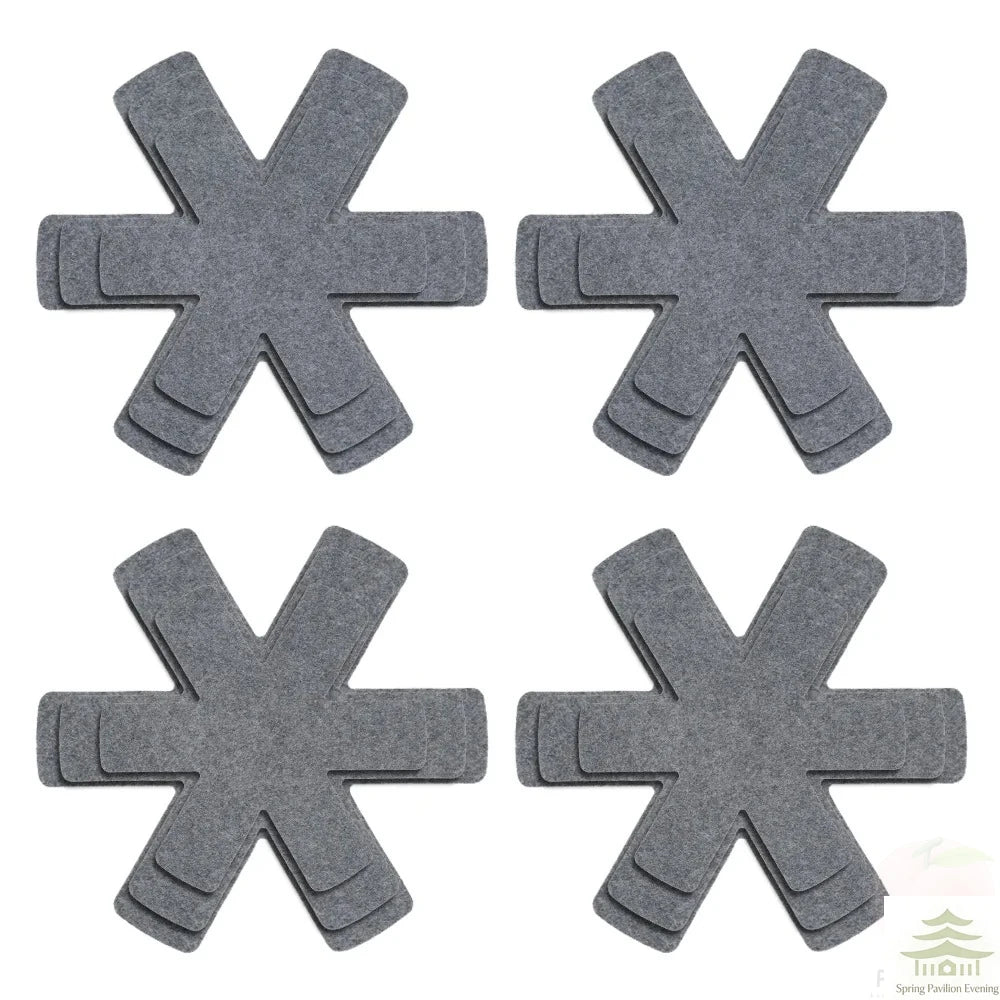 Pot & Pan Protectors Set - 12-Piece Non-Woven Cookware Divider Pads in 3 Sizes