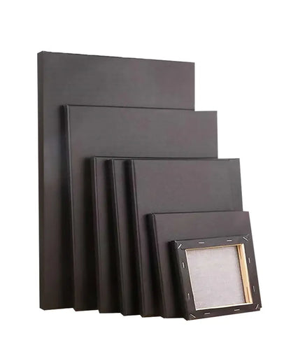 Black Canvas Wooden Oil Painting Frame – Cotton DIY Graffiti Canvas for Children & Beginner Art Practice Supplies