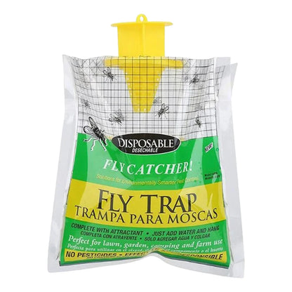 Hanging Fly Catcher Bags – Non-Toxic, Water-Soluble Disposable Fly Traps for Home & Garden