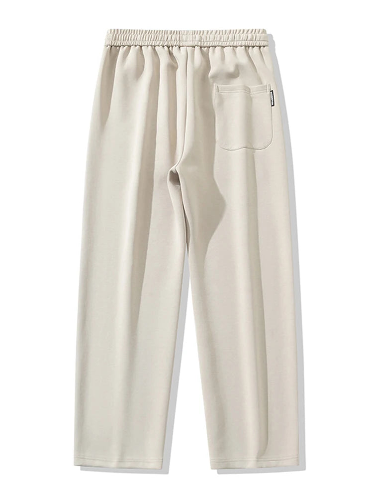 Men’s Wide Leg Cotton Sweatpants – Straight Fit Drawstring Casual Sports Track Pants, Big Size up to 8XL