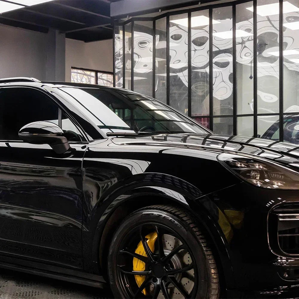 Ultra Gloss Piano Black Vinyl Wrap - PET Self-Adhesive Bubble-Free Car Wrap Film