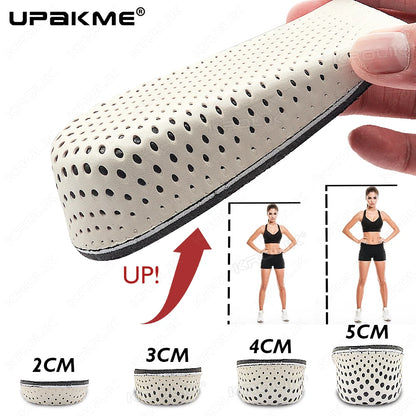 Height Increase Half Shoe Insoles — Unisex Heel Insert with Cushion & Arch Support, 2-5cm Invisible Lift Pads