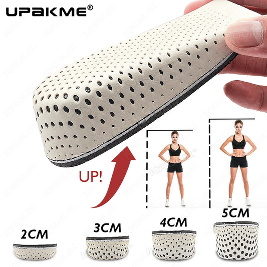 Height Increase Half Shoe Insoles — Unisex Heel Insert with Cushion & Arch Support, 2-5cm Invisible Lift Pads