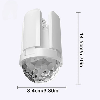 E27 LED Bulb Fan Light - Bluetooth Speaker Ceiling Lamp With Remote Control & Foldable Blades