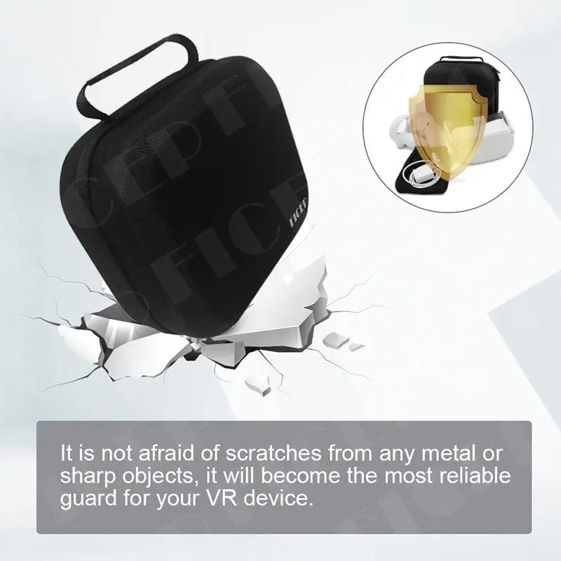 FICEP VR Headset Carrying Case — Hard EVA Portable Storage Bag for Oculus Quest 2, Meta Quest 3 & Pico 4