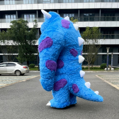 Blue-Haired Monster Inflatable Costume - Customizable Cartoon Mascot Walking Performance Outfit