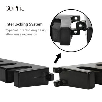Go Pal Cue Holder Rack - Durable Hardwood Wall Mount Billiard Stick Storage Organizer for Pool Cues