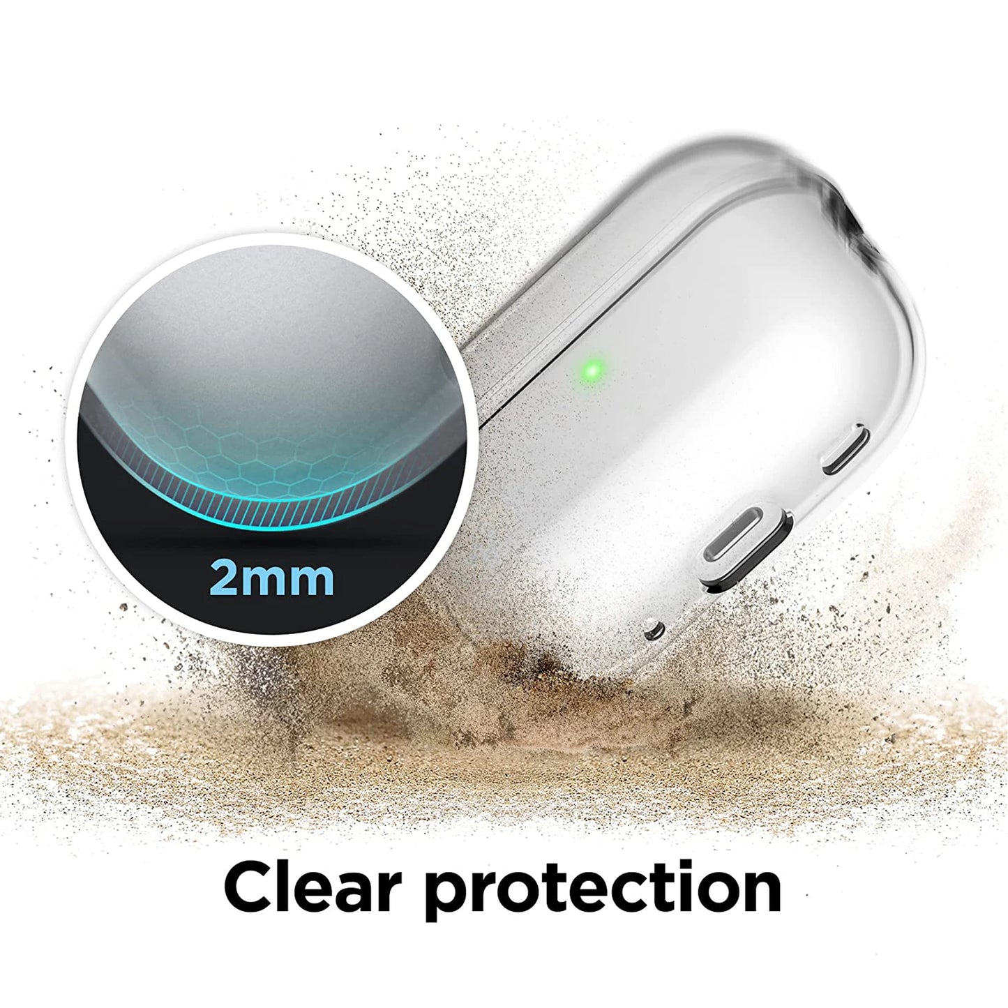 Transparent TPU Protective Case for AirPods Pro 2 — Soft Shockproof Skin Cover for AirPods Pro2 Earbuds