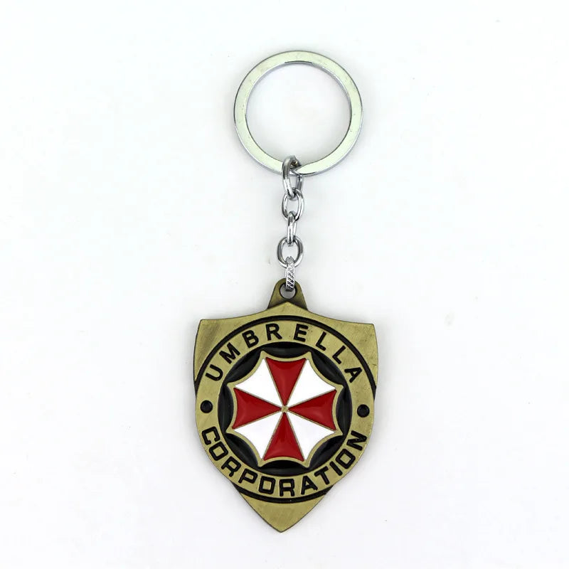 Umbrella Raccoon Logo Keychain Pendant – Metal Necklace Keyring Fashion Bag & Clothing Accessory (2024 New Design)