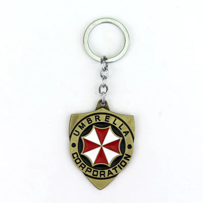 Umbrella Raccoon Logo Keychain Pendant – Metal Necklace Keyring Fashion Bag & Clothing Accessory (2024 New Design)