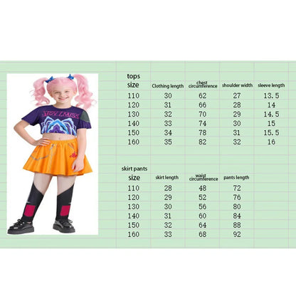 Halloween Zoey Mira Rumi Cosplay Costume — K-Pop Hunters Girl Group Idol Dress-Up Outfit for Kids