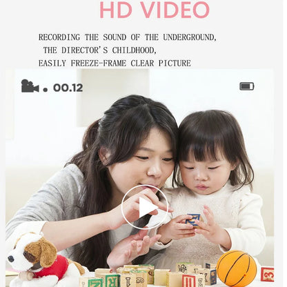 Kids Instant Camera with 2.4-Inch IPS Screen: Full HD Instant Print Digital Camera with Light and Lanyard – Perfect Birthday Gift for Boys and Girls