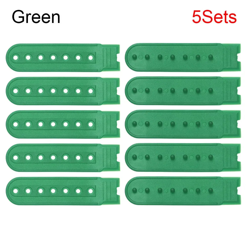 5 Sets Snapback Strap Replacement - 7 Hole Colorful Hat Repair Buckle Clips for Baseball Cap Accessories