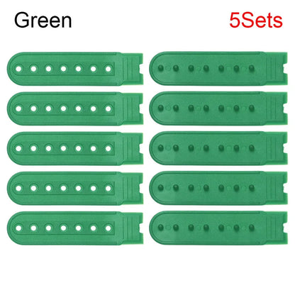 5 Sets Snapback Strap Replacement - 7 Hole Colorful Hat Repair Buckle Clips for Baseball Cap Accessories