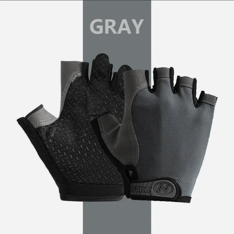 Fingerless Gym Gloves – Anti-Slip, Shock-Absorbing & Breathable Sports Gloves for Training & Weightlifting