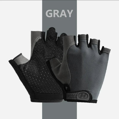 Fingerless Gym Gloves – Anti-Slip, Shock-Absorbing & Breathable Sports Gloves for Training & Weightlifting