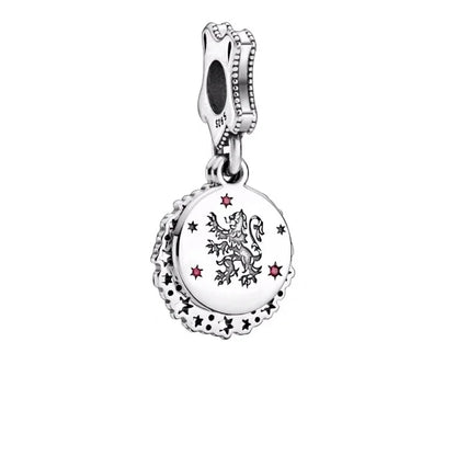 925 Sterling Silver Magic Fan Charm Beads - European Bracelet Charms with Wizard, Train, and Pigeon Designs for Collectors and Gifts