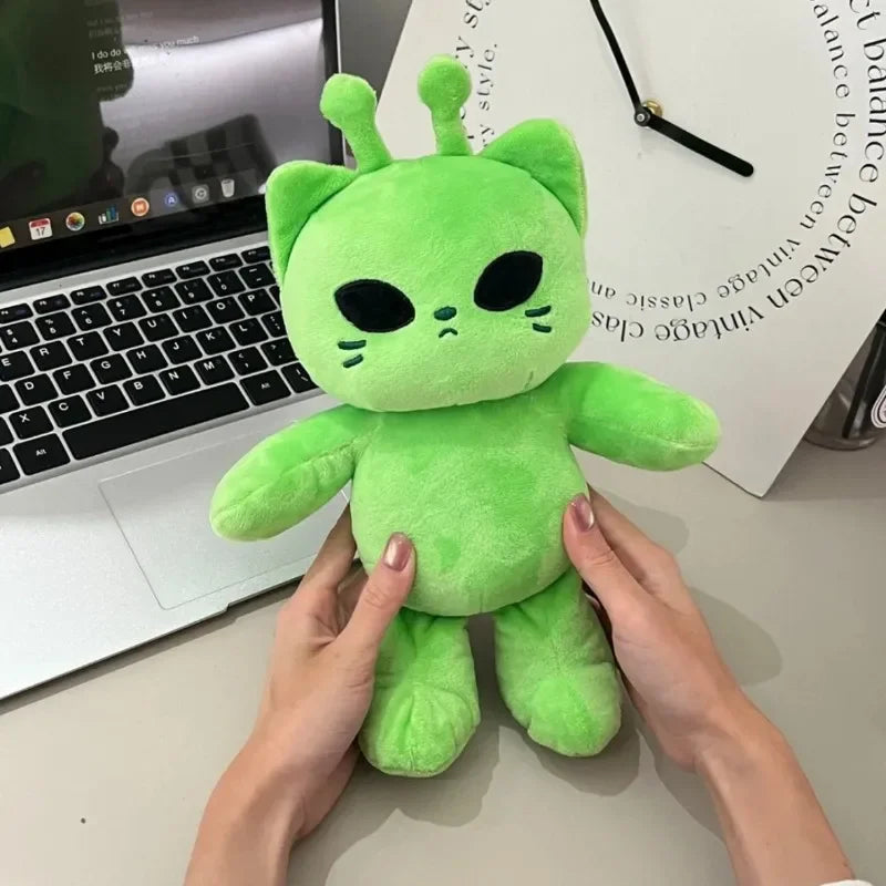 Cute Alien Cat Plush Toy - Super Soft Kawaii Stuffed Animal Pillow for Kids, Home Decor & Gift Giving