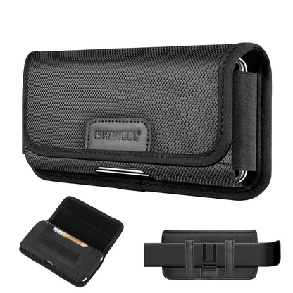 4.7-6.8 Inch Nylon Phone Pouch – Multifunction Cell Phone Belt Clip Holster Waist Bag for iPhone, Samsung & Smartphones