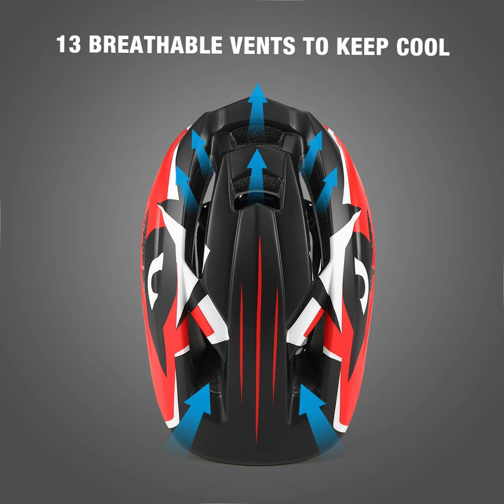 Kids Detachable Full Face Bike Helmet - Child Cycling, MTB, Skateboarding, Roller Skating & Motorcycle Sports Helmet