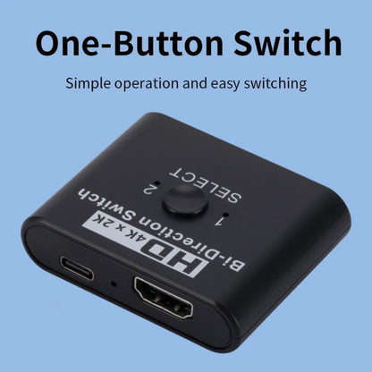 8K 60Hz HDMI Switch - 4K 120Hz Bi-Directional 2-Port HDMI Splitter for Laptop, PC, Xbox, PS3/4, TV, Monitor, Projector