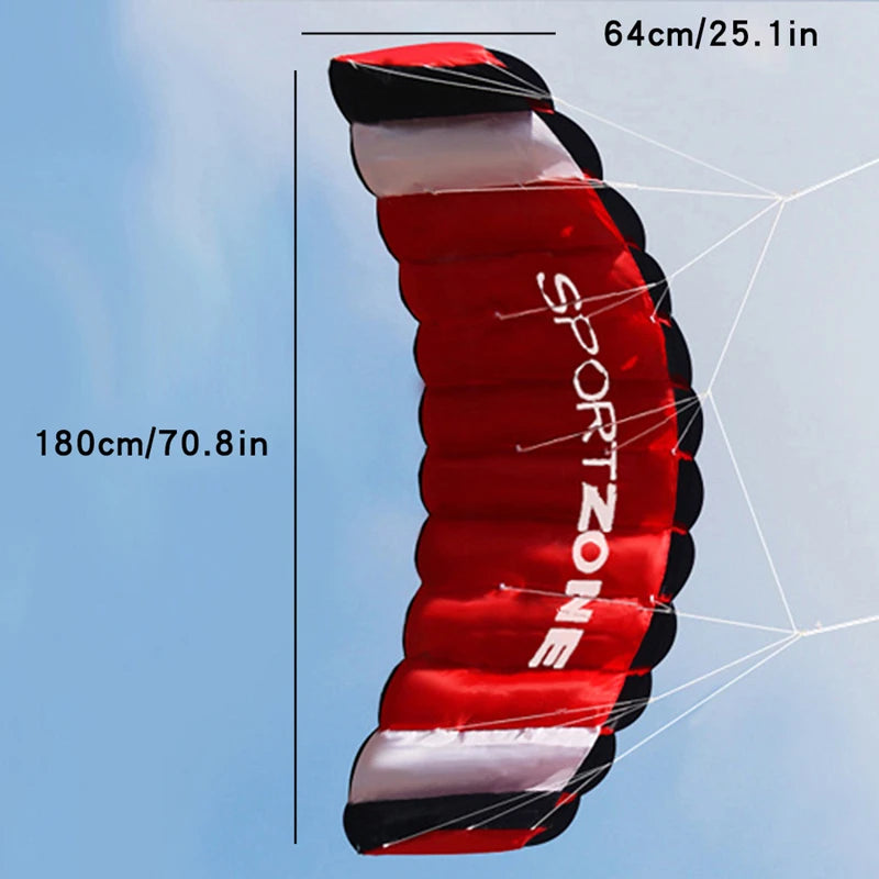 Beginner Dual Line Power Kite - Parafoil Parachute Stunt Kite for Adults and Kitesurf Sports