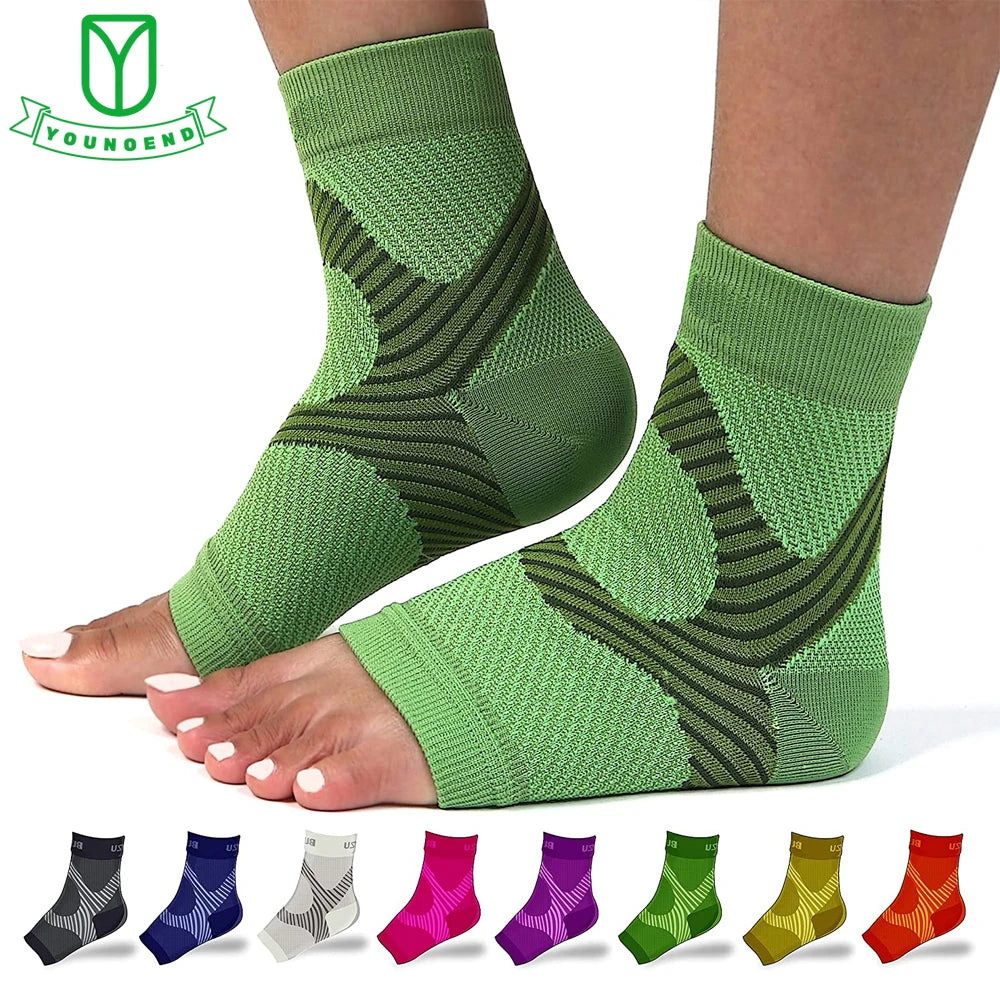 Plantar Fasciitis Night Splint Socks - Compression Heel Support for Foot and Heel Pain