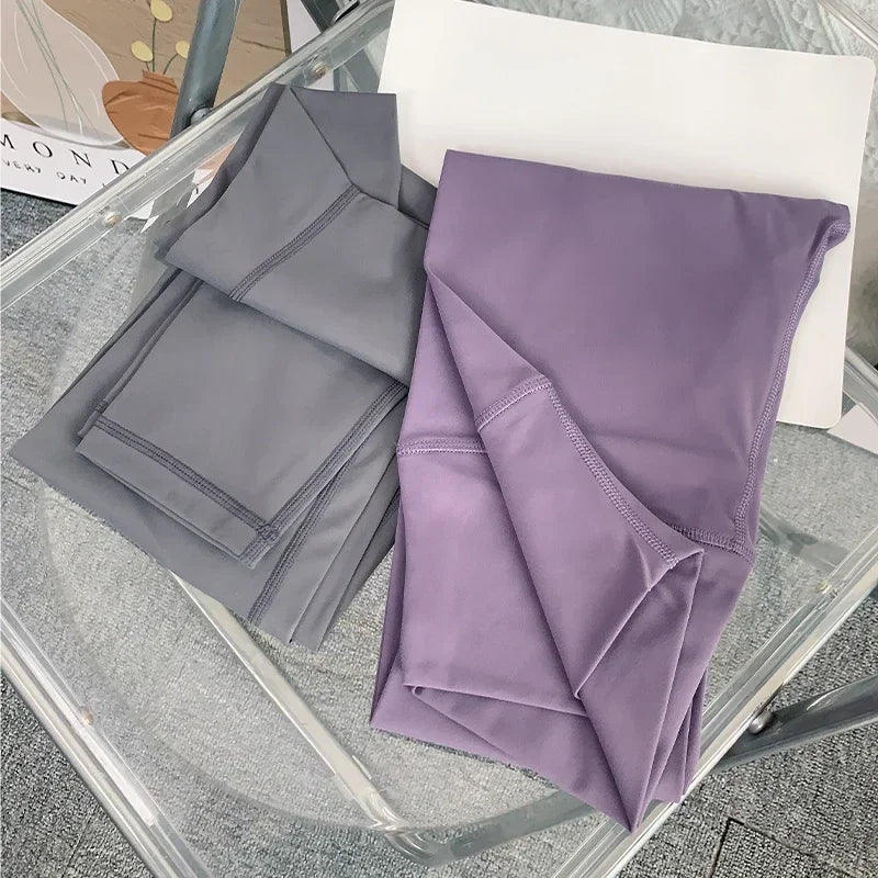 Summer High-Waist Quick-Dry Yoga Leggings — Breathable Workout Pants for Running, Cycling & Gym