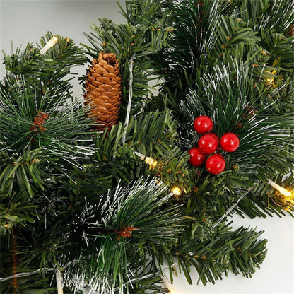 2.7M Christmas Artificial Green Garland Wreath – DIY Pine Xmas Home & Party Decoration