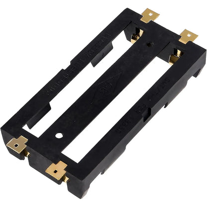 6PCS 18650 Battery Holder - 2-Slot Li-Ion Battery Clip Case with Copper Contacts Storage Box