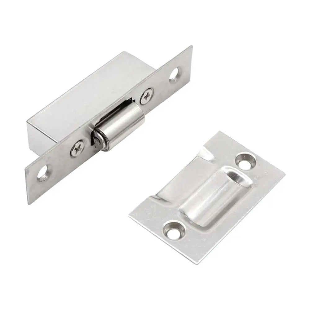 Hidden Stainless Steel Cabinet Door Latch – Heavy-Duty Roller Catch Lock for Cupboards & Wooden Doors, High-Quality Hardware