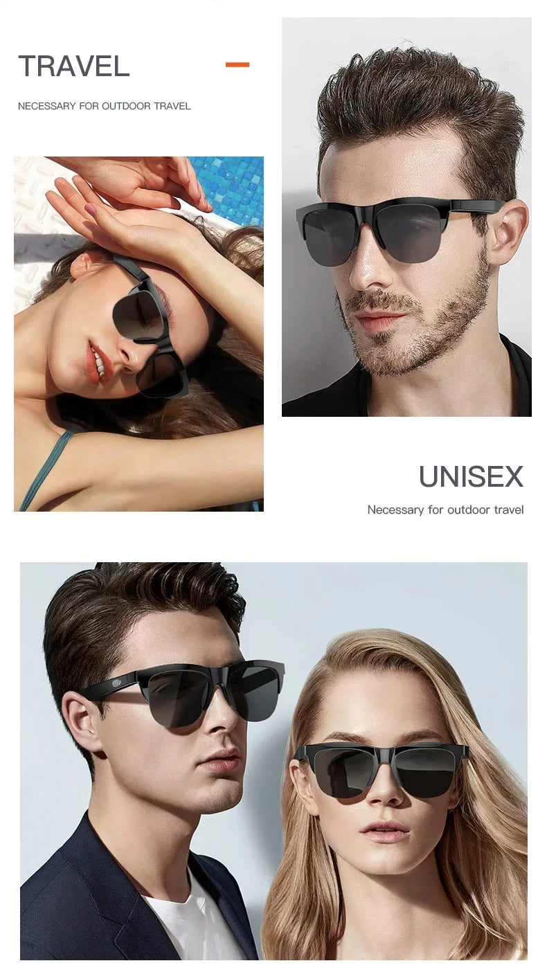 Smart Bluetooth V5.3 Sunglasses with HIFI Headphones – Outdoor Sports UV Glasses for Men & Women